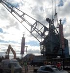 Salford Quays Cranes Demolition